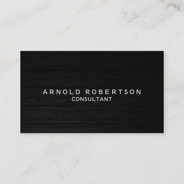 Plain White Wood Professional Business Card (Front)