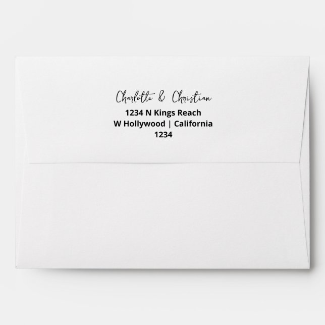Plain With Return Address Envelope (Back (Top Flap))
