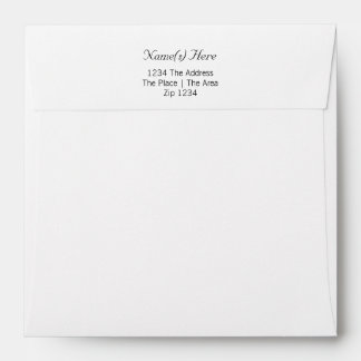 Plain With Return Address Envelope