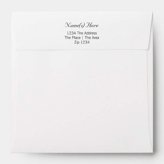 Plain With Return Address Envelope (Back (Top Flap))