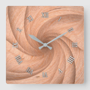 Plain wood design wall clock