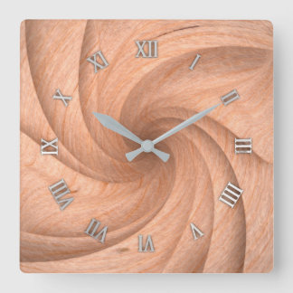 Plain wood design wall clock