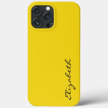 Plain Yellow Background Iphone 13 Pro Max Case by NhanNgo at Zazzle