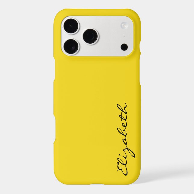 Plain Yellow Background Iphone Case (Back)