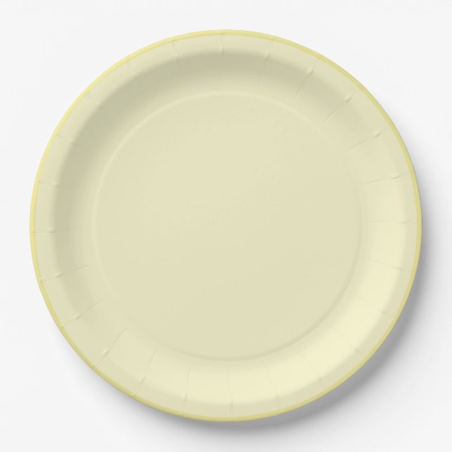 Plain yellow dinner plates (Front)