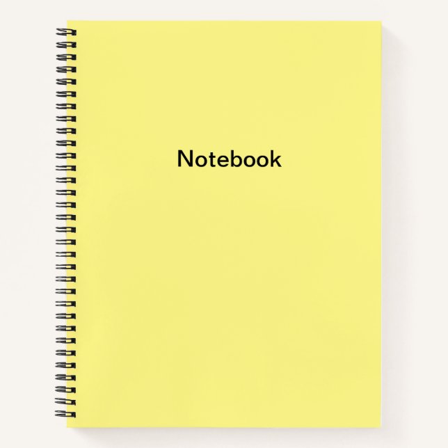 Plain Yellow Notebook (Front)