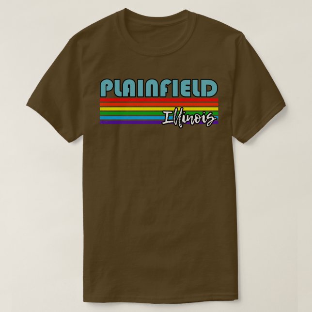 Plainfield Illinois Pride  Plainfield LGBT Gift LG T-Shirt (Design Front)