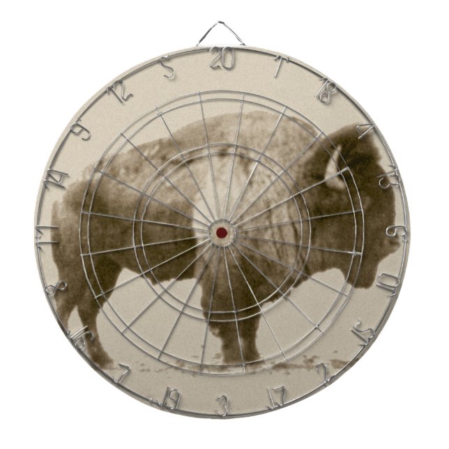 Plains Bison Dart Board (Front)