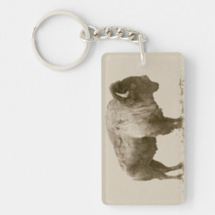Plains Bison Keychain