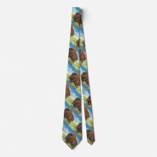 Plains Bull Buffalo American Bison Wildlife Art Tie