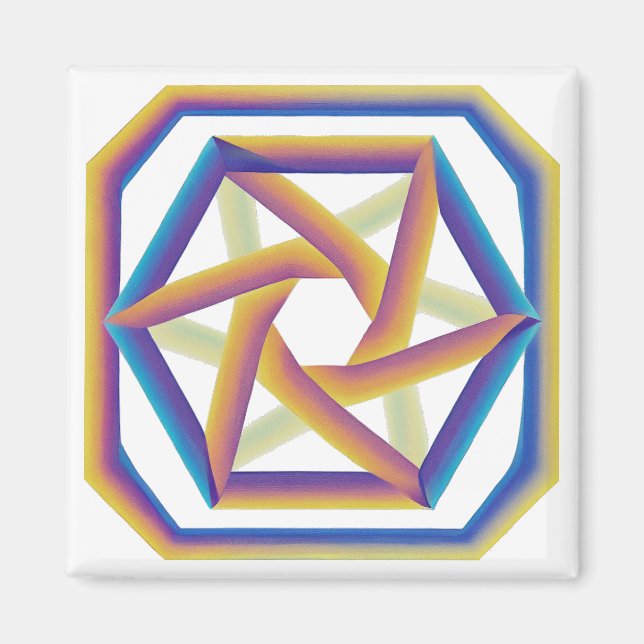 Plake 64 & the Hexagrams Small Magnet (Front)