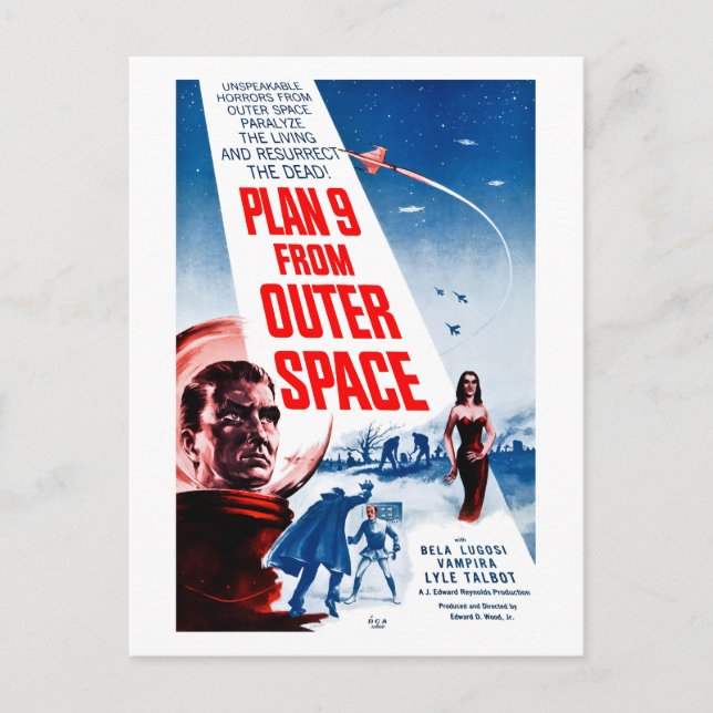 Plan 9 from Outer Space (1957) Postcard (Front)