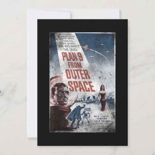 PLAN 9 FROM OUTER SPACE Movie Poster Vintage Film  Save The Date