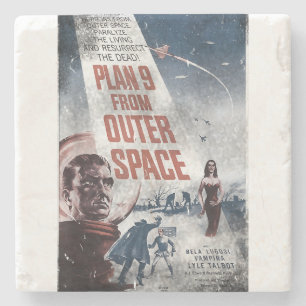 PLAN 9 FROM OUTER SPACE Movie Poster Vintage Film Stone Coaster