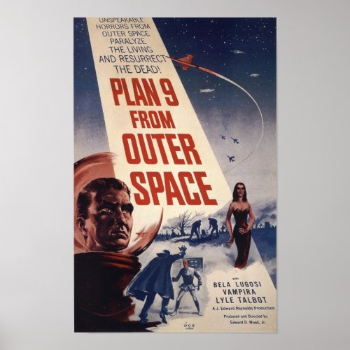 Plan 9 From Outer Space Vintage Movie Poster