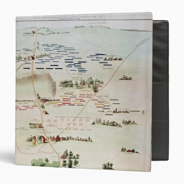Plan and view of the Battle of Waterloo 3 Ring Binder (Front/Inside)