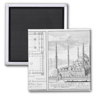 Plan and View of the Blue Mosque (1609-16), built Magnet