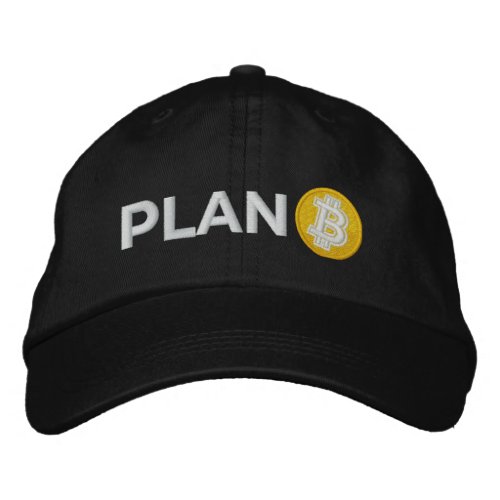 Plan B Bitcoin Embroidered Hat