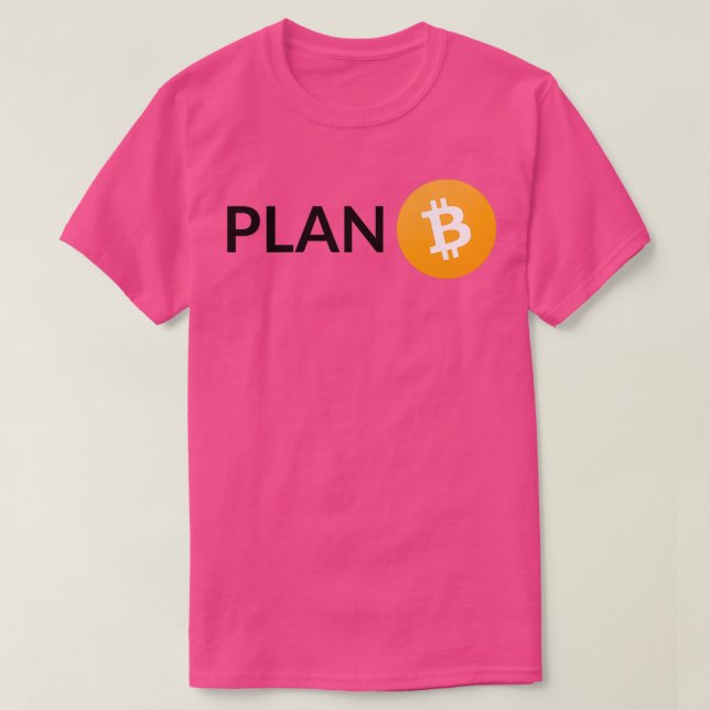 Plan B Simple Bitcoin Merch T-Shirt (Design Front)