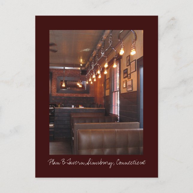 Plan B Tavern, Simsbury Postcard (Front)