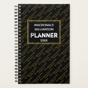 PLAN DILIGENTLY & PROSPER Christian Living Black Planner