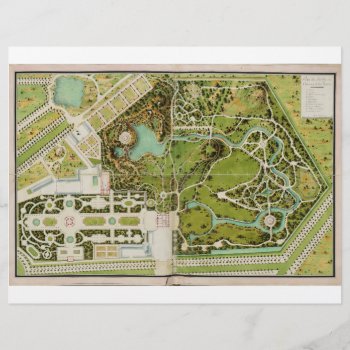 Plan Du Jardin Et Chateau De La Reine by EnhancedImages at Zazzle