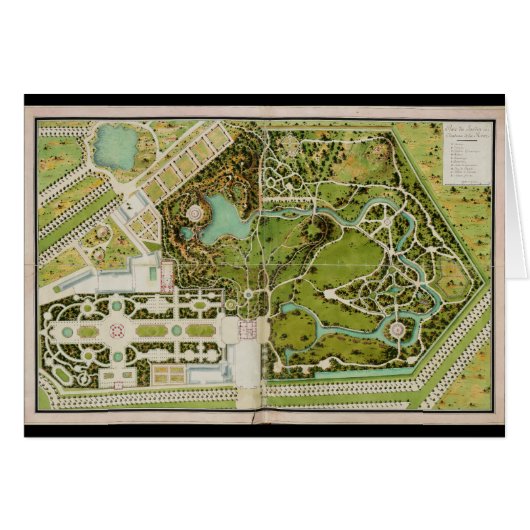 Plan du jardin et chateau de la Reine (Front Horizontal)