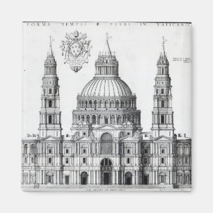 Plan for St. Peter's, Rome, 1539 Magnet