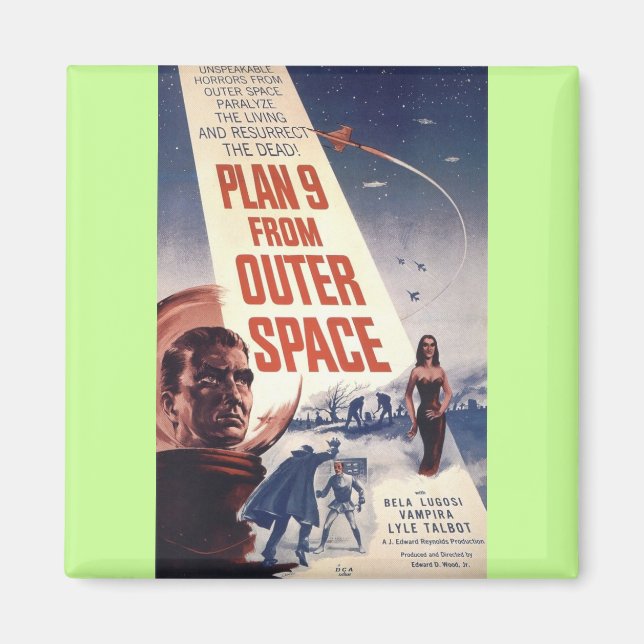 Plan nine from outer space" magnet (Front)