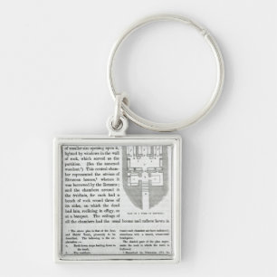 Plan of a Tomb at Cervetri Keychain