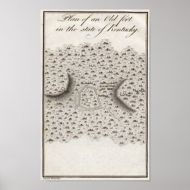 Plan of an Old Fort in the state of Kentucky Poster (Front)