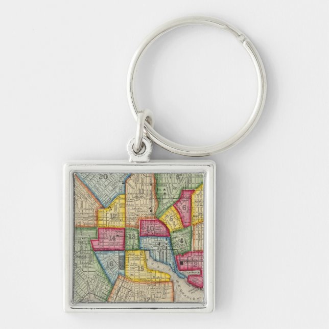Plan Of Baltimore Keychain (Front)