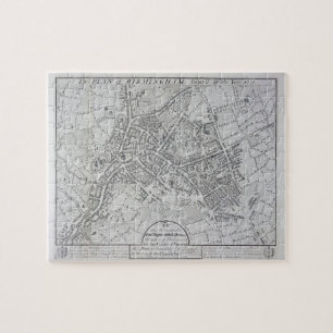 Plan of Birmingham, 1731, published 1789 (engravin Jigsaw Puzzle