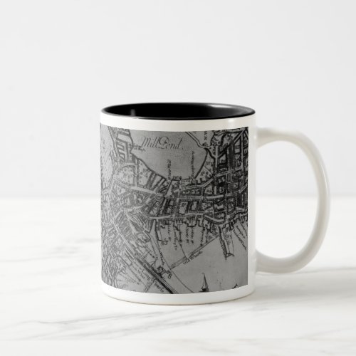 Plan of Boston New England 1739 Two_Tone Coffee Mug