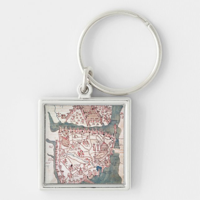Plan of Constantinople Keychain (Front)