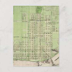 Plan of Davenport, Scott County, State of Iowa Postcard