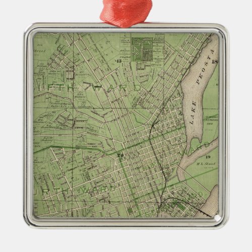 Plan of Dubuque Dubuque County State of Iowa Metal Ornament