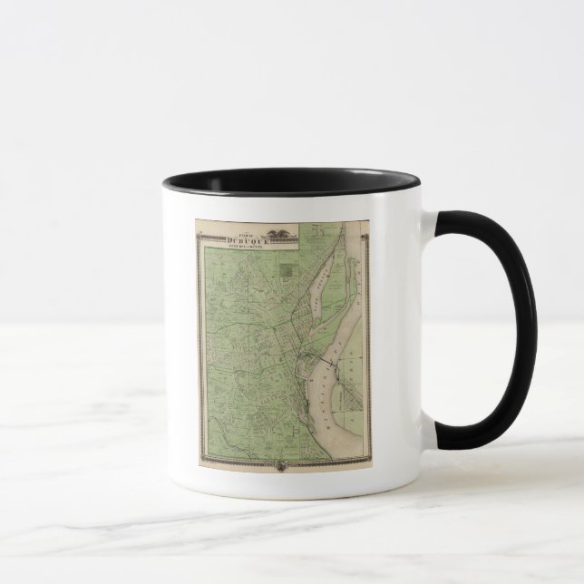 Plan of Dubuque, Dubuque County, State of Iowa Mug (Right)