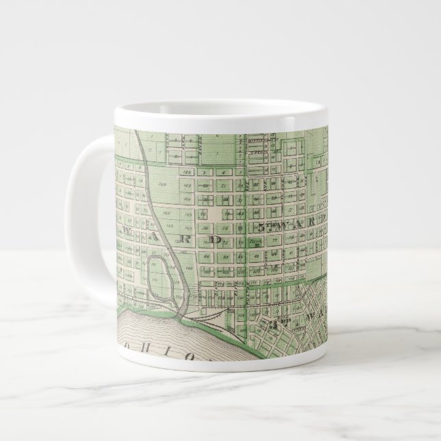 Plan of Evansville, Vanderburgh Co Giant Coffee Mug (Front Left)