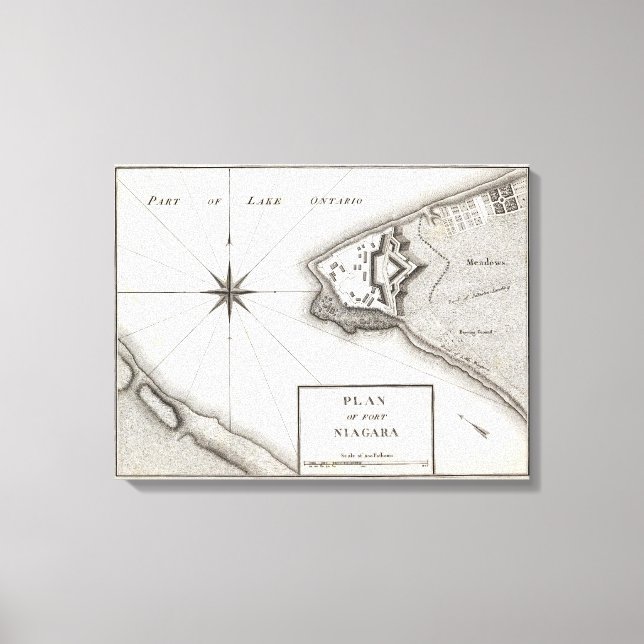 Plan of Fort Niagara Canvas Print (Front)