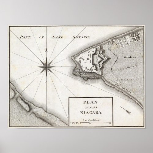 Plan of Fort Niagara Poster