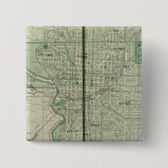 Plan of Indianapolis Button (Front)