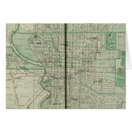 Plan of Indianapolis Cards (Front Horizontal)