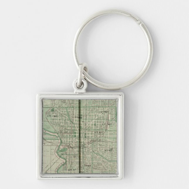 Plan of Indianapolis Keychain (Front)