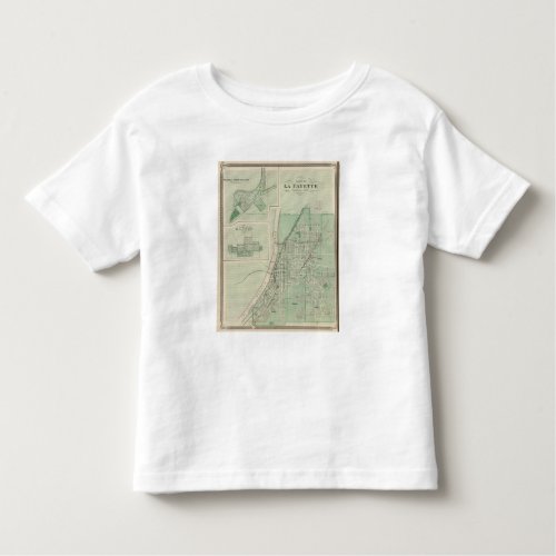 Plan of La Fayette with Battle Ground City Toddler T_shirt