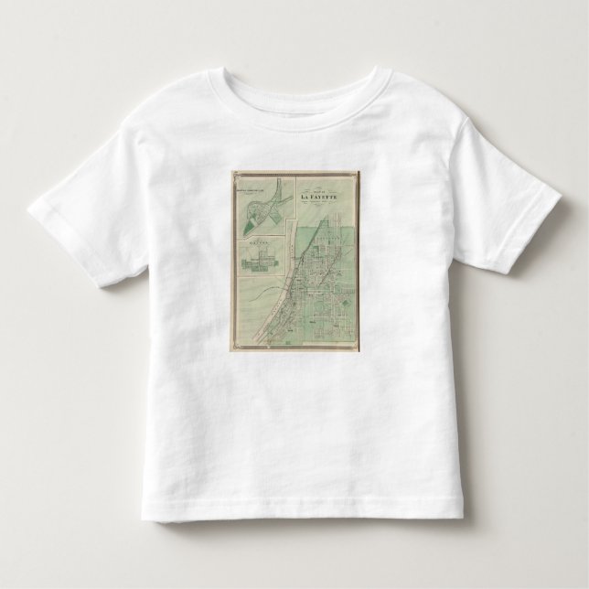 Plan of La Fayette with Battle Ground City Toddler T-shirt (Front)