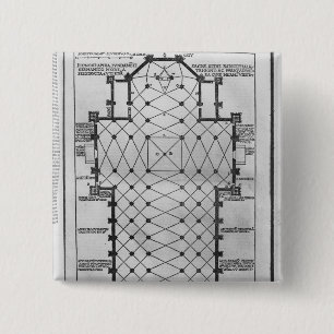 Plan of Milan Cathedral Pinback Button