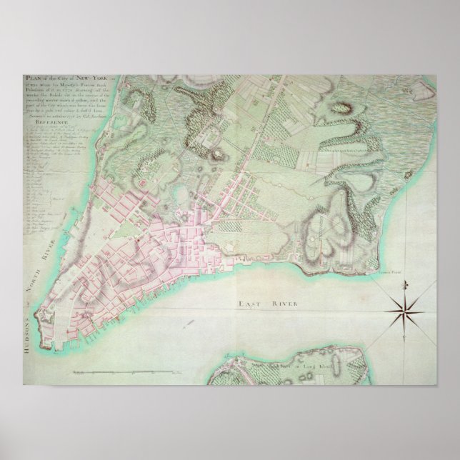 Plan of New York, 1776 Poster (Front)