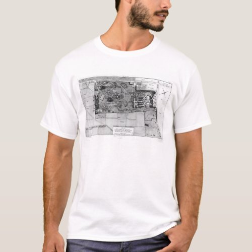 Plan of Parc Monceau in Paris T_Shirt