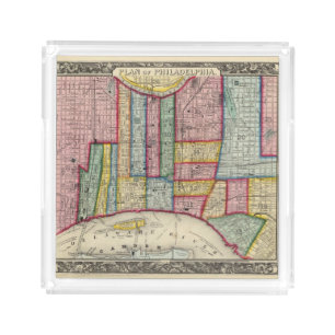 Plan Of Philadelphia Acrylic Tray
